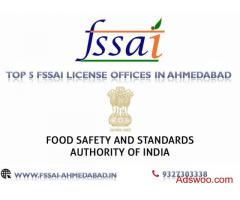 Top 5 Fssai license offices in Ahmedabad (FBOs)