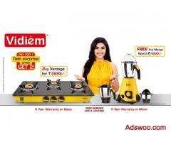Buy Gas Cooktops, Grinders, Hobs Online at Best Prices in India – Vidiem.in