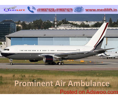 Take Medilift Air Ambulance Service in Indore with Medical Facility