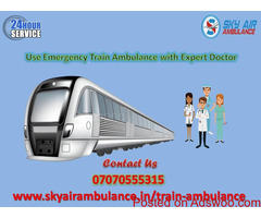 Pick Sky Train Ambulance Service in Guwahati with Medical Support