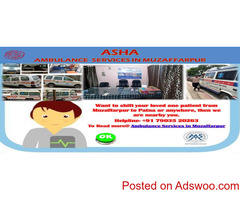 Ensure your ICU Optimized Setup Cardiac Ambulance in Muzaffarpur | ASHA
