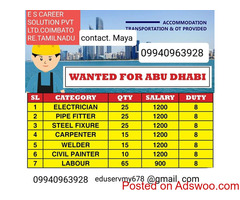 Urgently Wanted For Europe And Gulf Countires