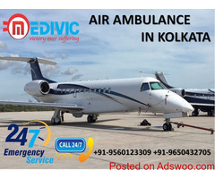 Avail Advanced Medical Features Air Ambulance in Kolkata by Medivic
