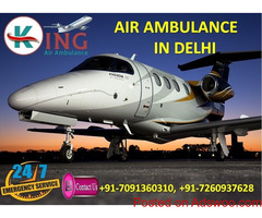 Get Top Ranking Exigency Shifting by King Air Ambulance Service in Delhi
