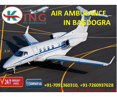 Now Book Famous Exigency Care Air Ambulance Service in Bagdogra by King