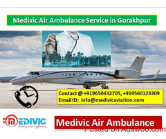 Medivic Air Ambulance Service in Gorakhpur-Facilities in Low Budget