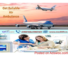 Get Full ICU Care Commercial Air Ambulance Patna to Delhi by Medilift