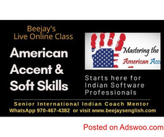 ONLINE TUTORING American Acccent/Communication Classes/LIVE Coaching