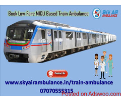 Receive Top Grade ICU Setup Train/Rail Ambulance from Patna to Delhi