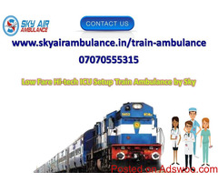Take Train/Rail Ambulance from Kolkata to Delhi with Paramedic