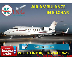Book Top-Listed ICU Exigency Service Air Ambulance Silchar by King