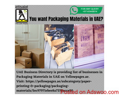 Need for Packaging Materials in UAE?