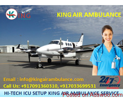 Choose Air Ambulance in Guwahati with Medical Team by King