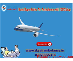 Receive Nonpareil ICU Setup Air Ambulance Service in Bangalore