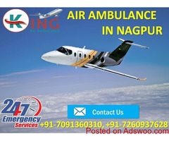 Pick Superlative Life Support Air Ambulance Service in Nagpur by King