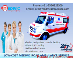 Ground Ambulance Service in Gaya with Medical Team by Medivic Aviation