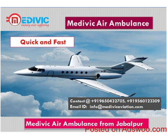 Medivic Air Ambulance from Jabalpur-Hospital to hospital service