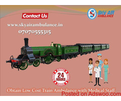 Choose Rail Ambulance Service in Dibrugarh with CCU Facility
