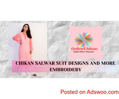 Chikan Suit Latest Design -  Lucknowi Chikankari - Chikankari Saree