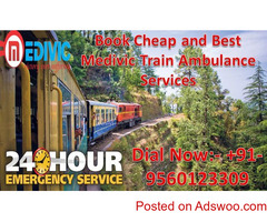 Get Best and Low-Cost Medivic Aviation Train Ambulance in Guwahati with Medical Team