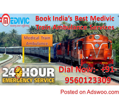 Get Quick Emergency Medivic Aviation Train Ambulance in Ranchi with All Medical Facility