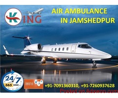 Book Absolute Life Support ICU Care Air Ambulance in Jamshedpur by King