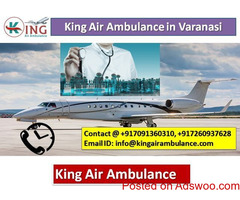 Get Supercilious Emergency Medical ICU Air Ambulance in Varanasi by King