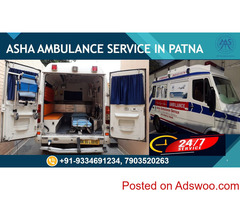 24/7 hour road ambulance with all medical facilities available in Patna |ASHA