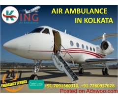 Take Emergency Domestic and International Air Ambulance from Kolkata by King