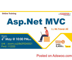 Free Live Online Demo on ASP. Net MVC 6th May @ 10:00 PM(IST) By Mr. Yawar Ali.