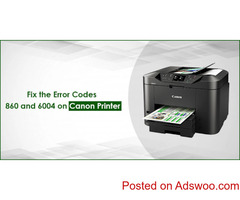 Fix The Error Codes 860 And 6004 On Canon Printer