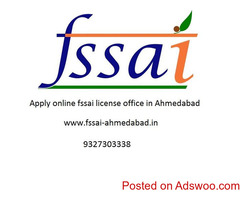 Apply online fssai license office in Ahmedabad