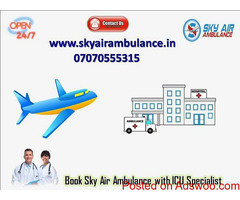 Get Sky Air Ambulance Service in Dimapur with Emergency Facility