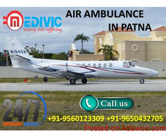 Book 24*7 Hours Extraordinary Emergency Air Ambulance in Patna by Medivic