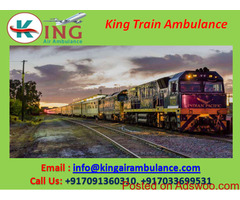 Get King Train Ambulance Service in Patna with All types of equipment