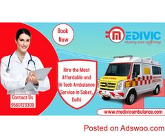 Ambulance Service in Saket, Delhi comes for your help: Medivic Ambulance