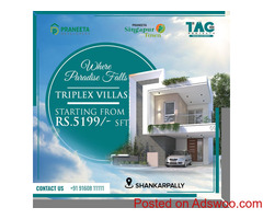 4BHK Villas in Shankarpally | Praneetha Singapur Town | Tag Projects