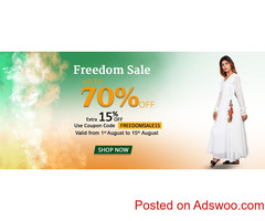 Freedome Sale is Live now Shop online at Rajkumari