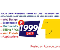 Your own website - Now at just rs 1999/- pa