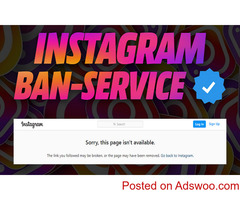 Ban any IG FB Instagram account 250$