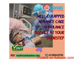 Get a Reliable Ambulance Service from Saguna More, Patna with Medical team by Medivic Ambulance