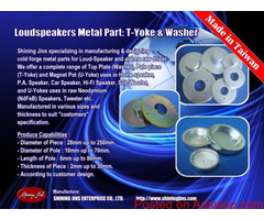 Speaker Parts T-Yokes and Washers Made in Taiwan