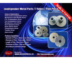 T-Yokes and Washers Speaker Driver Parts made in Taiwan