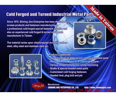 Custom fasteners,bolts and rivets - Cold Forged precision metal parts made in Taiwan