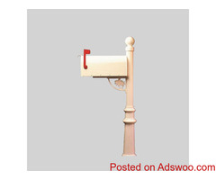 Palma 111 White Mailbox | Custom Residential Mailboxes Post