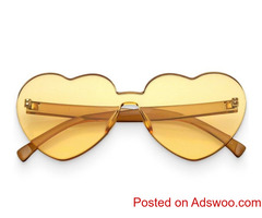 Orange Women’s Heart-Shaped Sunglasses