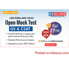 ALL INDIA PRELIMS OPEN MOCK TEST SERIES 2022 Offline & Online