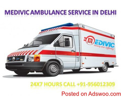 Book Low-Cost Finest Road Ambulance Service in Karol Bagh by Medivic