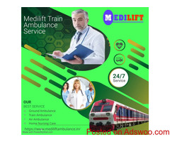 Medilift Train Ambulance Service in Ranchi Ensures 24/7 Availability of Caregivers