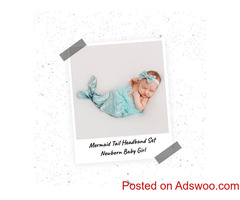 Mermaid Tail Headband Set Newborn Baby Girl
